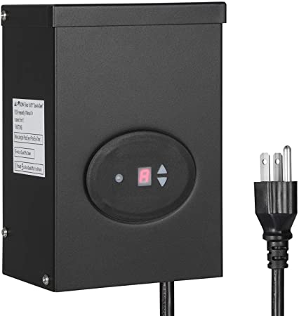 DEWENWILS 300W Outdoor Low Voltage Transformer with Timer and Photocell Sensor, 120V AC to 12V/14V AC, Weatherproof, for Halogen & LED Landscape Lighting, Spotlight, Pathway Light, ETL Listed