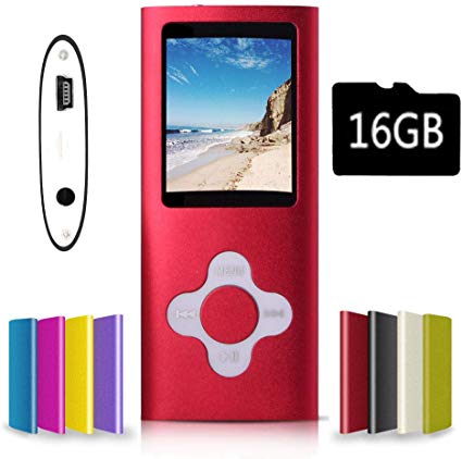 G.G.Martinsen Red Versatile MP3/MP4 Player with a Micro SD Card, Support Photo Viewer, Mini USB Port 1.8 LCD, Digital MP3 Player, MP4 Player, Media/Music Player