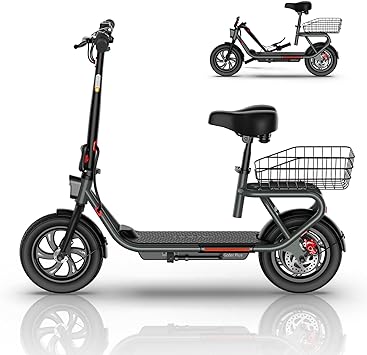 SISIGAD Electric Scooter Adults Peak 500W Motor,10" Solid Tires,20/30 Miles Long Range Scooter Electric for Adults,19Mph Speed Foldable E-Scooter for Commuting with Double Braking System