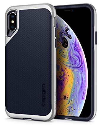 Spigen Neo Hybrid Designed for Apple iPhone Xs Case (2018) / Designed for iPhone X Case (2017) - Satin Silver