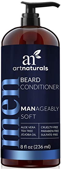 ArtNaturals Natural Beard Deep Conditioner - (8 Fl Oz/236ml) - Infused with Aloe Vera, Tea Tree and Jojoba Oil - Sulfate Free