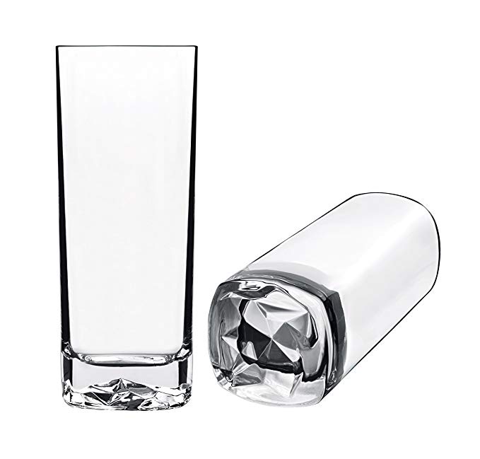 Luigi Bormioli 10953/01 On The Rocks 15 oz Beverage Drinking Glasses (Set Of 4), Clear
