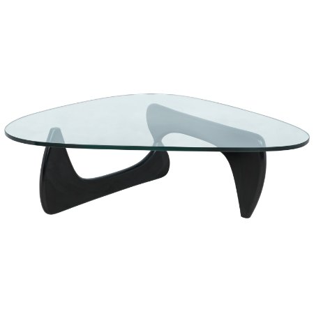 LeisureMod Imperial Triangle Coffee Table Black