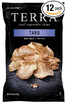 TERRA Vegetable Chips, Taro with Sea Salt, 6 Ounce (Pack of 12)