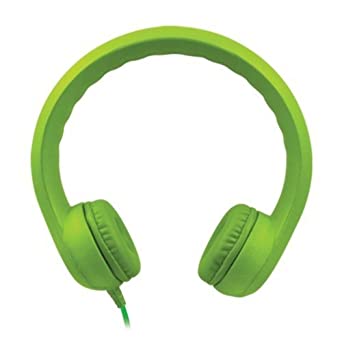 Hamilton Buhl Kid's Durable Foam Headphones, Children's Headphones for Classroom, Lime Green