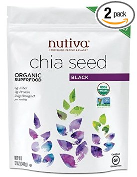 Nutiva Organic Chia Seeds, 12-Ounce Bags (Pack of 2)