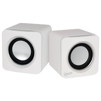 ARCTIC S111 USB-Powered Portable Stereo Speakers for Tablet/eReader/MP3/Computers, Balanced Treble/Superior Bass - White