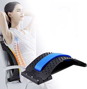 CHARMINER Lower Stretcher, Lumbar Stretcher for Pain Relief Device, Multi-Level Lumbar Stretcher for Sciatica, Herniated Disc, Scoliosis, Spinal Stenosis