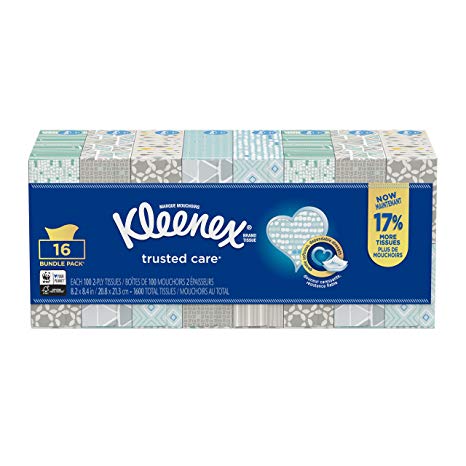 Kleenex Ultra Soft Facial Tissues Cube Box, 110 ct