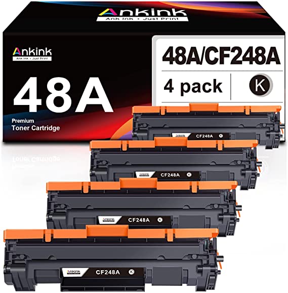 Ankink Compatible 48A Toner Cartridge Replacement for HP 48 CF248A Used for Laserjet Pro M15w M15a M16w MFP M29w M28w M30w M31w Printer hp48 hp48a hp248a cf248 248a hf248a Toner Ink ( Black, 4 Pack )