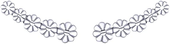 925 Sterling Silver Earrings, BoRuo Daisy Flower Hawaiian Earrings