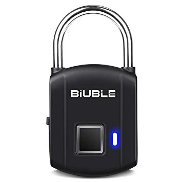 Fingerprint Padlock Smart Keyless Security Lock IP65 Waterproof Anti-Theft USB Rechargeable Suitable for School Locker, Gym, Door, Cabinet, Suitcase, Backpack