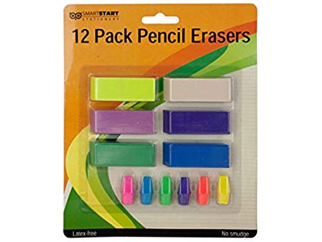 Colored Pencil Erasers Set - Pack of 20