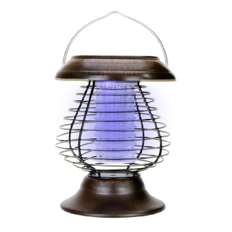 ACRATO Solar Mosquito Lamp LED Mosquito Killer Lamp Bug Zapper Outdoor Indoor Mosquito Repellent Mosquito Trap Zapper LED Garden Lamp 2 in 1 Light