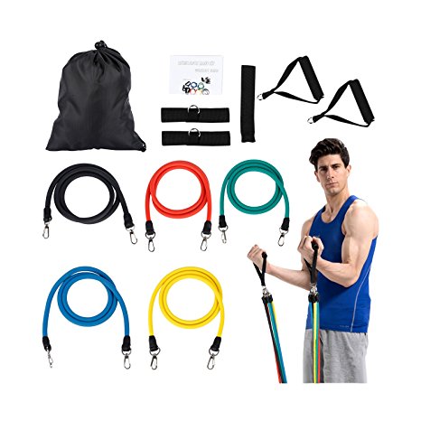 OUTAD Resistance Bands Set Door Anchor Attachment For Exercise Bands-Ankle Straps For Weight Lifting Yoga Pilates Abs Exercise Stretch Fitness Gym