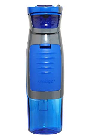 Contigo AUTOSEAL Kangaroo Water Bottle with Storage Compartment, 24-Ounce, Blue