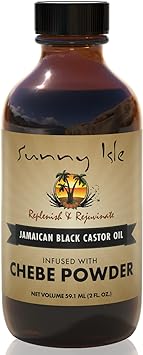 Sunny Isle Jamaican Black Castor Oil Infused with Chebe Powder 2oz