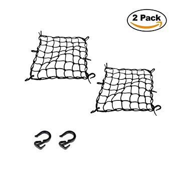 ZMFLL 15"x15" Motorcycle Cargo net (2pack) 2pcs Hooks First Come First Served