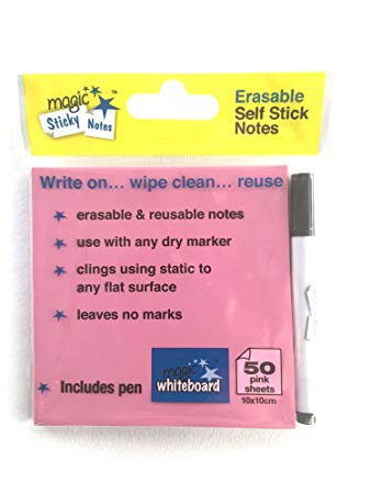 Magic Whiteboard Sticky Notes Pad - Pink