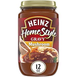 Heinz Homestyle Mushroom Gravy (12 oz Jars, Pack of 12)