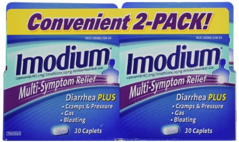 Imodium Multi-Symptom Relief - 2 Pack 60-Count Total
