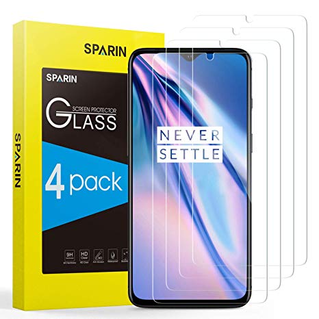 [4 Pack] Oneplus 7T Screen Protector, SPARIN Tempered Glass Screen Protector with High Definition/Scratch Resistance for OnePlus 7T, 2019