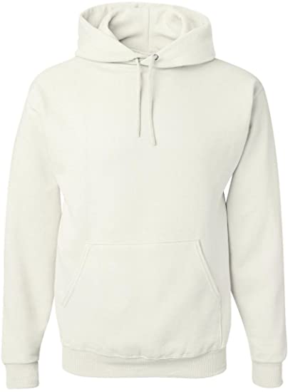 Jerzees Mens White Adult Pullover Hooded Sweatshirt - Xsizes