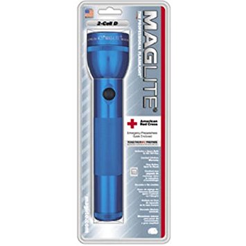 Maglite Heavy-Duty Incandescent 2-Cell D Flashlight, Blue