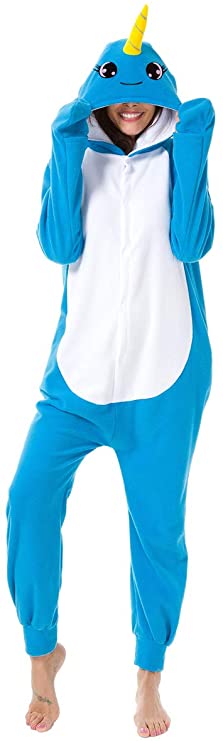 XVOVX Adults and Children Animal Narwhal Unicorn Cosplay Costume Pajamas Onesies Sleepwear