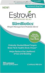 Estroven SlimBiotics, Weight Management Menopause Supplements for Women, 30 Capsules, B Vitamins to Support Metabolic Health, Probiotics for Digestive Health to Provide Gas & Bloating Relief