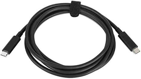 Lenovo - USB Cable - 6.ft - 24 Pin USB-C (M) to 24 Pin USB-C (M) - Black - for 100E, 330S-14Ast, 720S Touch-15Ikb and More