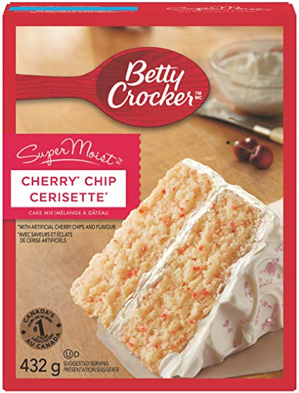 Betty Crocker Cherry Chip  Super Moist Cake Mix, 432 Gram