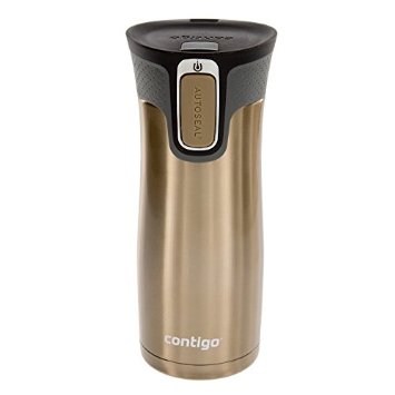 Contigo AUTOSEAL West Loop Stainless Steel Travel Mug with Easy-Clean Lid 16-Ounce Trans-Matte Latte