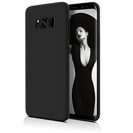 Xpener Galaxy S8 Case,Ultra Thin TPU Soft Slim Cover Case Durable Flexible Anti-Scratch full Protective for Samsung Galaxy S8, Black