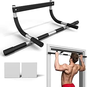 ONETWOFIT Pull Up Bar for Doorway, Adjustable Door Frame Chin Up Bar Portable Pull-Up Bar for Home Gym, Strength Training Upper Body Fitness Workout Exercise Bar