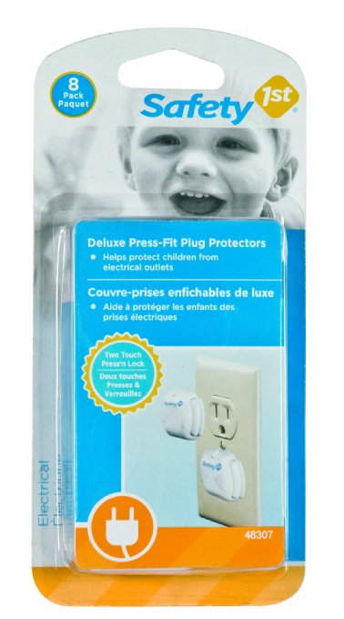 Safety 1st Deluxe Press Fit Outlet Plugs, 8 Count