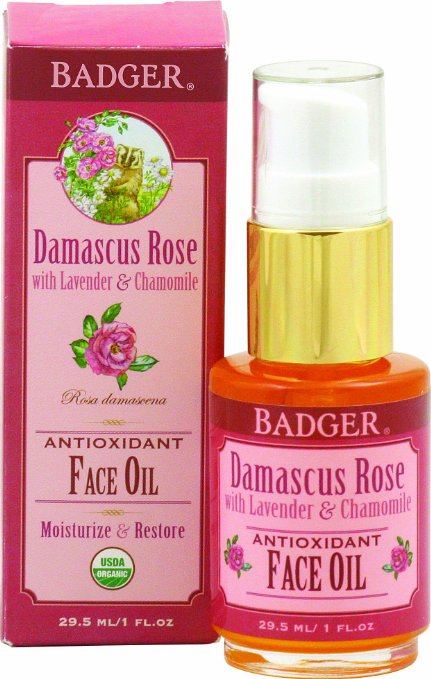 Badger Balm - Damascus Rose Antioxidant Face Oil - Certified Organic