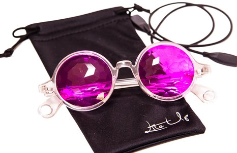 Lite Up Kaleidoscope Glasses LIGHT WEIGHT For Raves MANY COLORS - Portal Effects