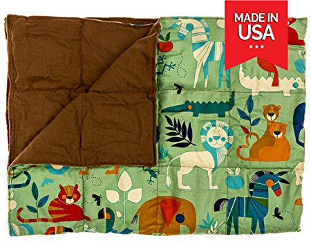 Premium Weighted Blanket by InYard- 15lbs- Mini Safari