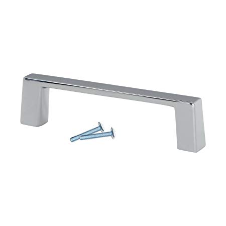 Rok Hardware 3" (76mm) Hole Sleek Square Style Chrome Kitchen Vanity Dresser Cabinet Pull Handle 3-3/8" (86mm) Overall Length P70176CH (10, 3" Hole Centers (3-3/8" Length))