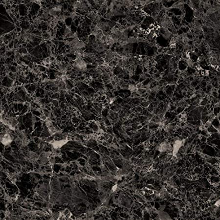 Black & Gray Marble Peel and Stick Wallpaper - Use as Contact Paper, Wall Paper, or Shelf Paper - Easily Removable Wallpaper - Marble Wallpaper (Black & Tan) - 23.6” Wide x 118” Long