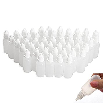 50PCS 10ml Empty Plastic Squeezable Dropper Bottles Eye Liquid Dropper Sample