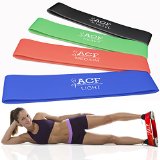 ACF 4 Exercise Bands - Resistance Loop Bands for Fitness and Stretching Workouts