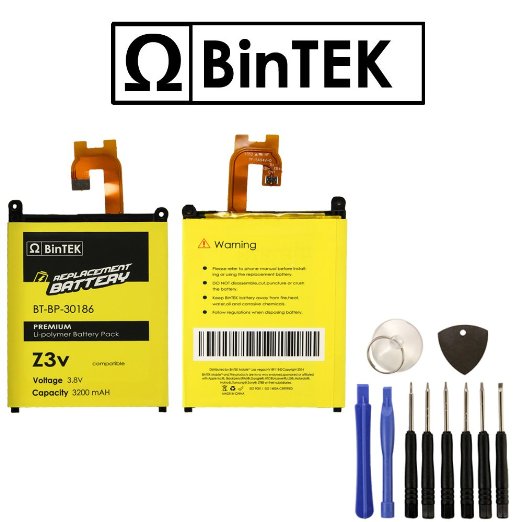 BINTEK Sony Xperia Z3v Battery Replacement 3200 mAH Li-Polymer Premium Battery Sony Xperia Z3v with Tools / Compatible with model D6708