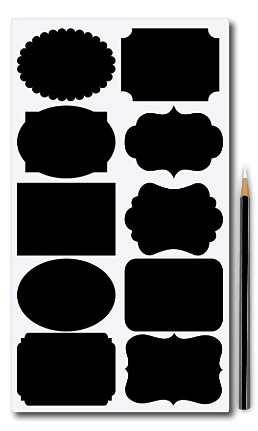 Nourish 80 Pcs in 10 Styles Chalkboard Sticker Labels