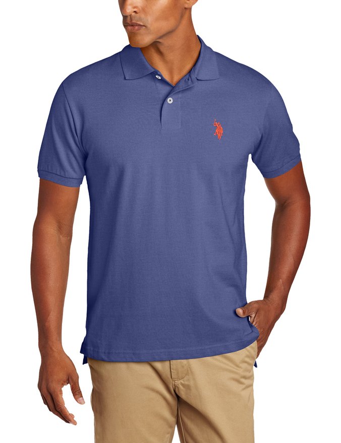 Men's Solid Polo Shirt With Small Pony Logo