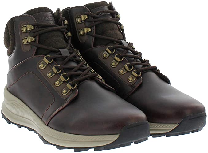 Khombu Men's Leather Memory Foam Lightweight Hiker Boot