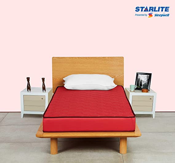 Sleepwell Starlite Splendor Medium Firm Foam Mattress (75x36x5)