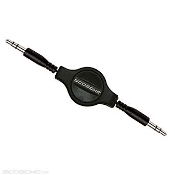 SCOSCHE IU3.5RCR Replay 3.5mm Retractable Auxiliary Audio Cable 3-foot in Black