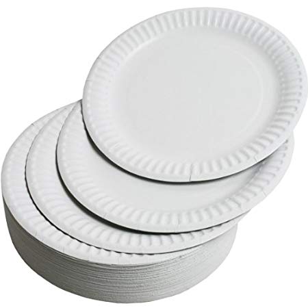 Paper Plates 23cm - Pack of 100 9inch Paper Plates, Disposable Plates, Party Plates